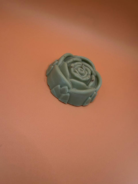 Grüner Apfel Seife in Rosenform