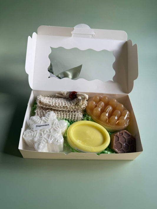 Handgemachte Ziegenmilch-Pflegebox