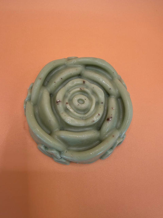 Grüner Apfel Seife in Rosenform